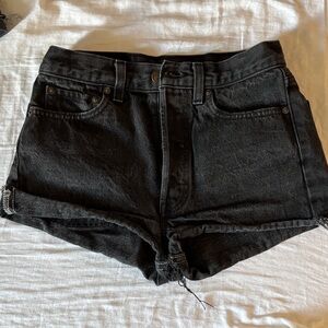Women's Levi Black Denim Shorts